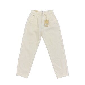 L&M Black Label White Barrel High Rise Roll Up Slouchy Jeans Size 1 (NWT)
